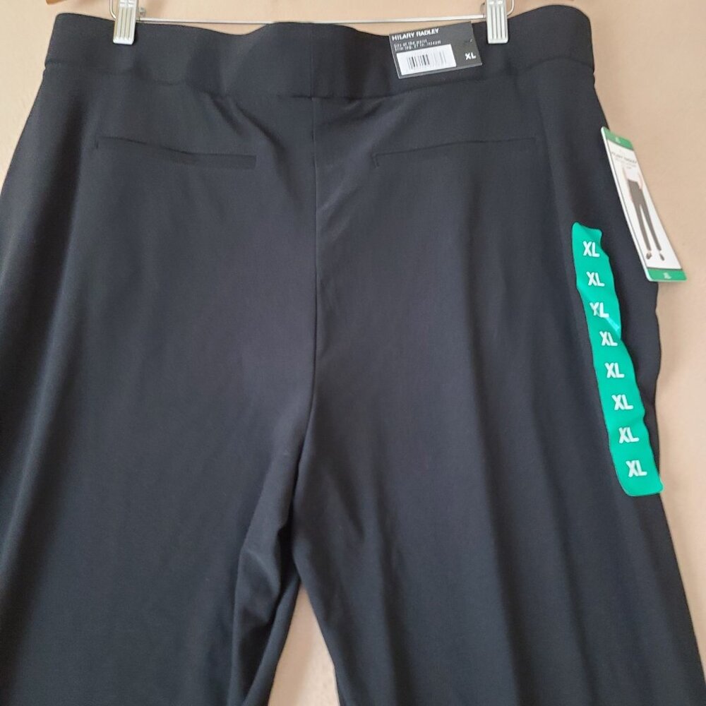 Hilary Radley Stretch Pull On Dress Pant Built In Tummy Control Black XL NWT - Picture 5 of 12
